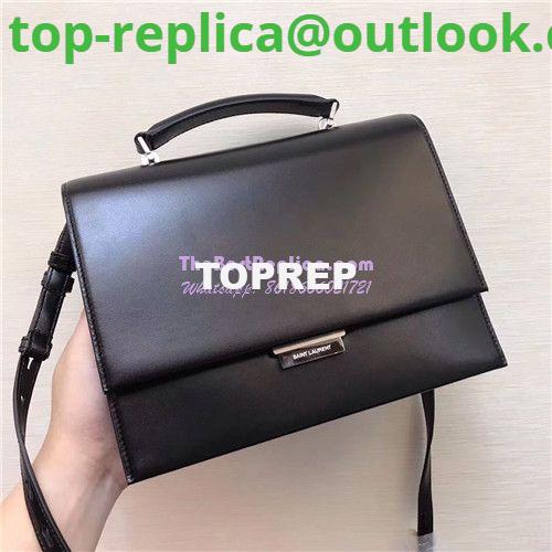 Replica YSL Saint Laurent Babylone Top Handle Bag In black Leather Replica YSL Saint Laurent Babylone Top Handle Bag In black Leather