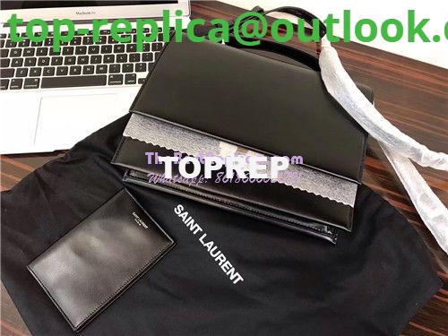 Replica YSL Saint Laurent Babylone Top Handle Bag In black Leather 2 Replica YSL Saint Laurent Babylone Top Handle Bag In black Leather 2