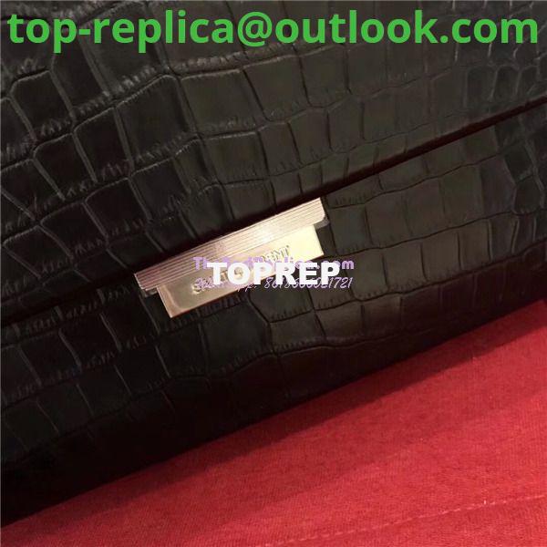 Replica YSL Saint Laurent Babylone Top Handle Bag In Black Crocodile Embossed Leather 484504 8 Replica YSL Saint Laurent Babylone Top Handle Bag In Black Crocodile Embossed Leather 484504 8