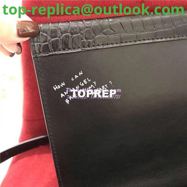 Replica YSL Saint Laurent Babylone Top Handle Bag In Black Crocodile Embossed Leather 484504 11 Replica YSL Saint Laurent Babylone Top Handle Bag In Black Crocodile Embossed Leather 484504 11