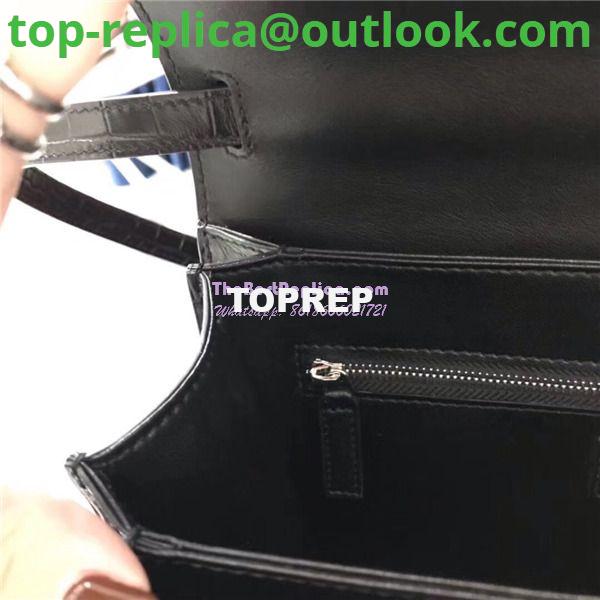 Replica YSL Saint Laurent Babylone Top Handle Bag In Black Crocodile Embossed Leather 484504 14 Replica YSL Saint Laurent Babylone Top Handle Bag In Black Crocodile Embossed Leather 484504 14