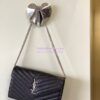 Replica YSL Saint Laurent Monogram Gold Chain Wallet Black White 9