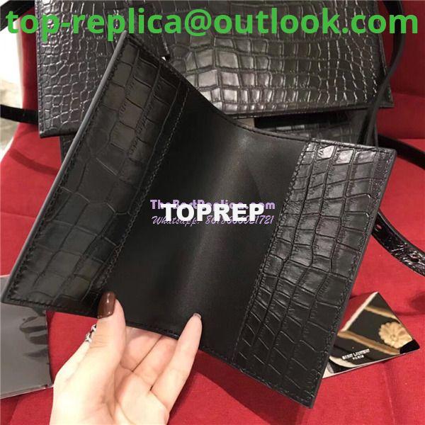 Replica YSL Saint Laurent Babylone Top Handle Bag In Black Crocodile Embossed Leather 484504 18 Replica YSL Saint Laurent Babylone Top Handle Bag In Black Crocodile Embossed Leather 484504 18