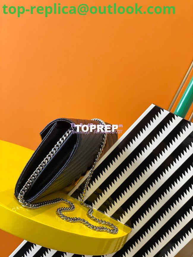 Replica YSL Saint Laurent Monogram Silver Chain Wallet Black 3 Replica YSL Saint Laurent Monogram Silver Chain Wallet Black 3