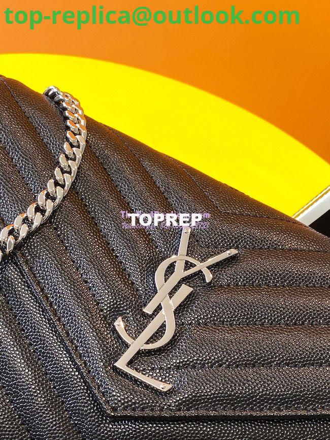 Replica YSL Saint Laurent Monogram Silver Chain Wallet Black 4 Replica YSL Saint Laurent Monogram Silver Chain Wallet Black 4
