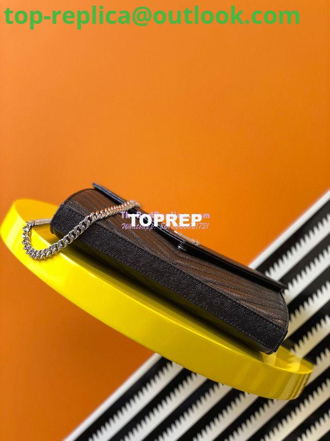 Replica YSL Saint Laurent Monogram Silver Chain Wallet Black 5 Replica YSL Saint Laurent Monogram Silver Chain Wallet Black 5