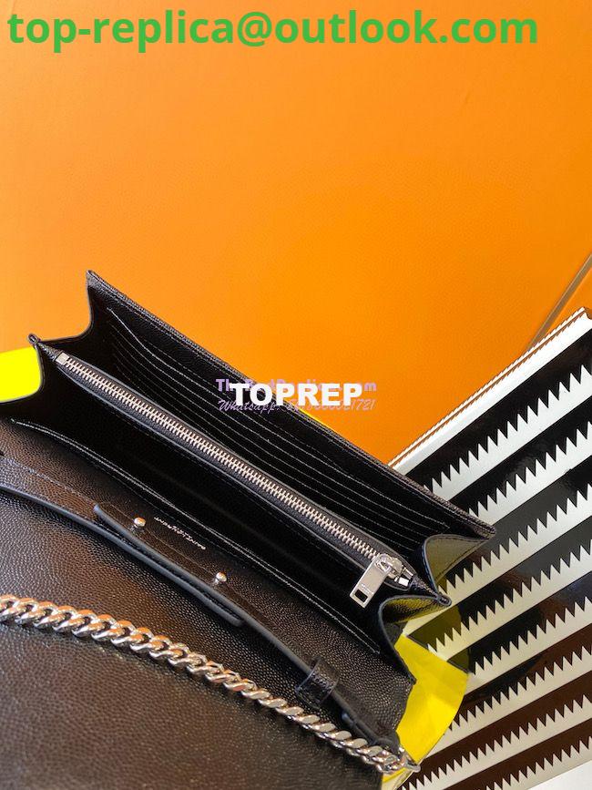 Replica YSL Saint Laurent Monogram Silver Chain Wallet Black 6 Replica YSL Saint Laurent Monogram Silver Chain Wallet Black 6