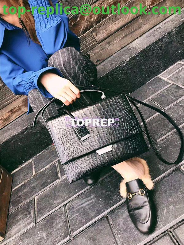 Replica YSL Saint Laurent Babylone Top Handle Bag In Black Crocodile Embossed Leather 484504 24 Replica YSL Saint Laurent Babylone Top Handle Bag In Black Crocodile Embossed Leather 484504 24