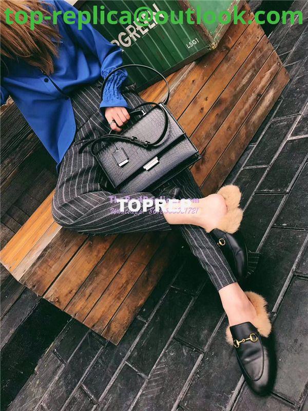 Replica YSL Saint Laurent Babylone Top Handle Bag In Black Crocodile Embossed Leather 484504 26 Replica YSL Saint Laurent Babylone Top Handle Bag In Black Crocodile Embossed Leather 484504 26