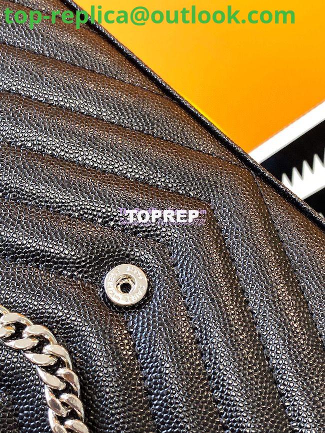 Replica YSL Saint Laurent Monogram Silver Chain Wallet Black 8 Replica YSL Saint Laurent Monogram Silver Chain Wallet Black 8