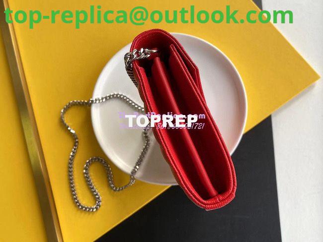 Replica YSL Saint Laurent Monogram Silver Chain Wallet Red 5 Replica YSL Saint Laurent Monogram Silver Chain Wallet Red 5