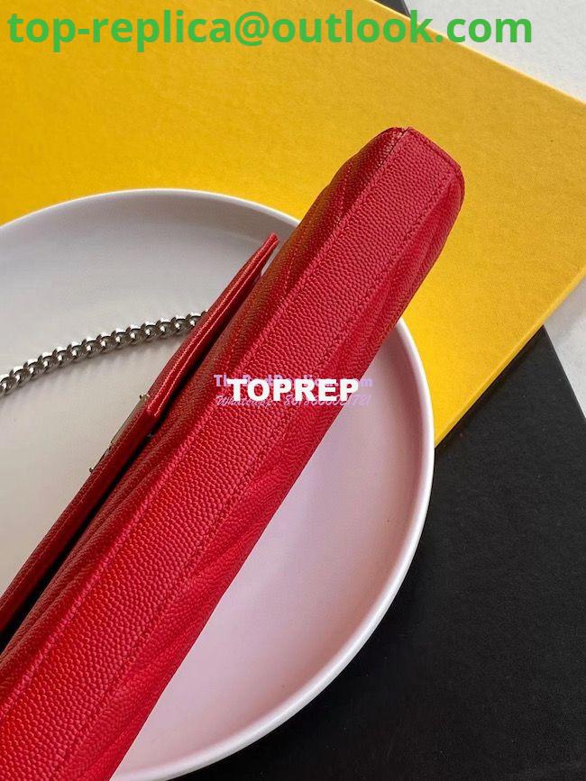 Replica YSL Saint Laurent Monogram Silver Chain Wallet Red 9 Replica YSL Saint Laurent Monogram Silver Chain Wallet Red 9