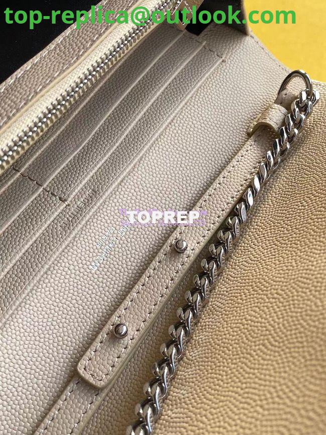 Replica YSL Saint Laurent Monogram Silver Chain Wallet Beige 6 Replica YSL Saint Laurent Monogram Silver Chain Wallet Beige 6
