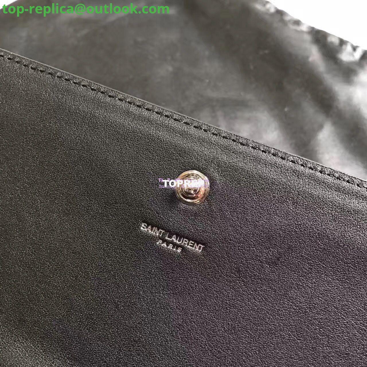 Replica YSL Monogram Saint Laurent Chain Wallet In Black Crocodile Embossed Shiny Leather 442015 9 Replica YSL Monogram Saint Laurent Chain Wallet In Black Crocodile Embossed Shiny Leather 442015 9