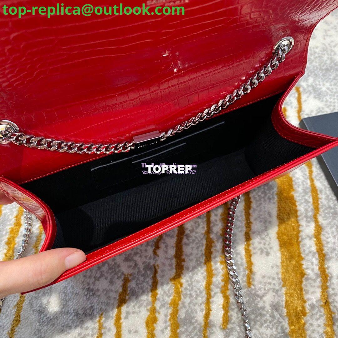 Replica YSL Classic Medium Kate Monogram Saint Laurent Tassel Satchel In Red Crocodile Embossed Shiny Leather 354119 6 Replica YSL Classic Medium Kate Monogram Saint Laurent Tassel Satchel In Red Crocodile Embossed Shiny Leather 354119 6