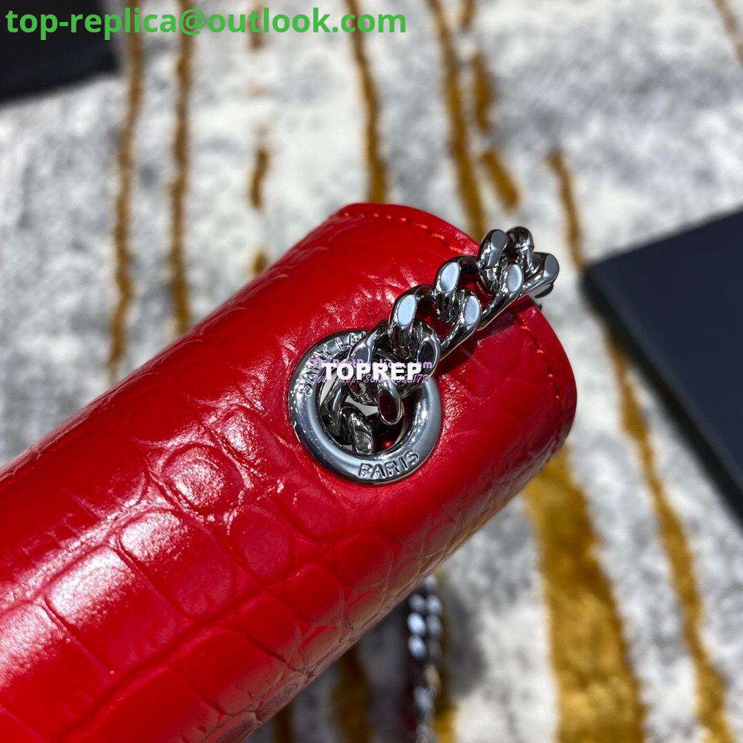 Replica YSL Classic Medium Kate Monogram Saint Laurent Tassel Satchel In Red Crocodile Embossed Shiny Leather 354119 8 Replica YSL Classic Medium Kate Monogram Saint Laurent Tassel Satchel In Red Crocodile Embossed Shiny Leather 354119 8