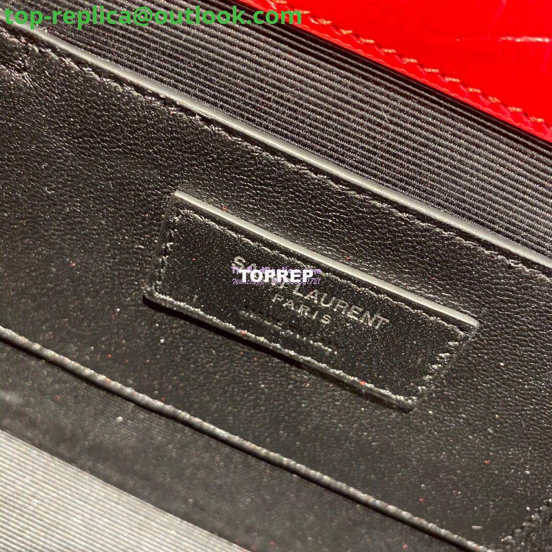Replica YSL Classic Medium Kate Monogram Saint Laurent Tassel Satchel In Red Crocodile Embossed Shiny Leather 354119 11 Replica YSL Classic Medium Kate Monogram Saint Laurent Tassel Satchel In Red Crocodile Embossed Shiny Leather 354119 11