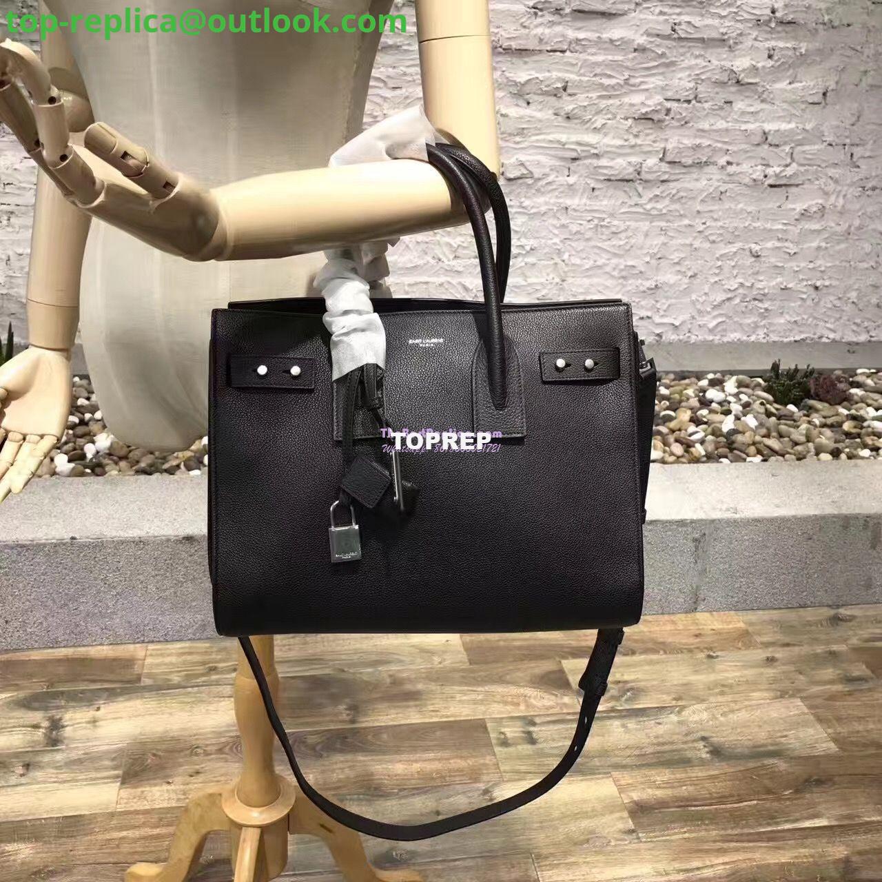 Replica YSL Yves Saint Laurent Classic Sac De Jour Souple Bag in Grained Leather Black 2 Replica YSL Yves Saint Laurent Classic Sac De Jour Souple Bag in Grained Leather Black 2