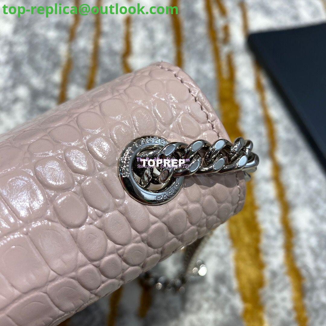 Replica YSL Classic Medium Kate Monogram Saint Laurent Tassel Satchel In Pink Crocodile Embossed Shiny Leather 354119 8 Replica YSL Classic Medium Kate Monogram Saint Laurent Tassel Satchel In Pink Crocodile Embossed Shiny Leather 354119 8