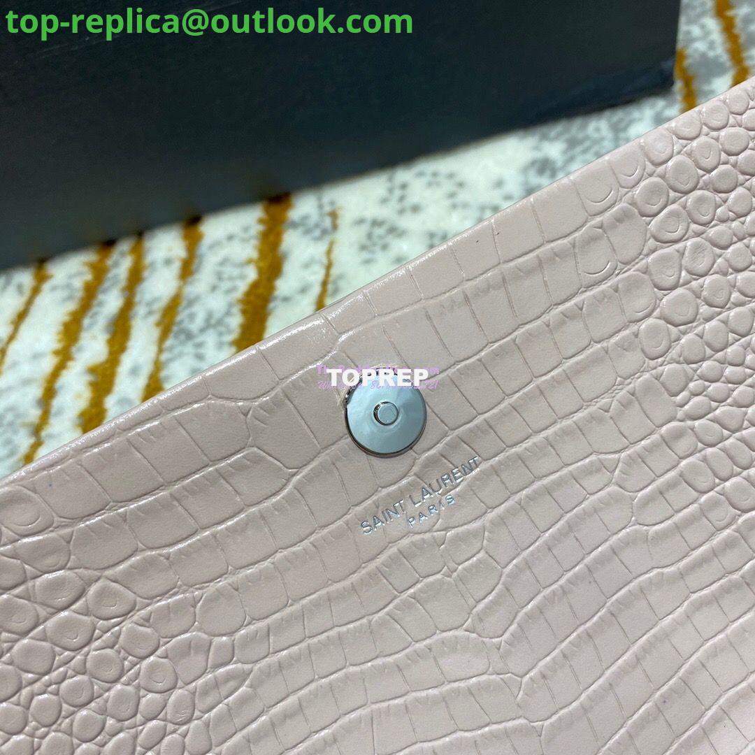 Replica YSL Classic Medium Kate Monogram Saint Laurent Tassel Satchel In Pink Crocodile Embossed Shiny Leather 354119 9 Replica YSL Classic Medium Kate Monogram Saint Laurent Tassel Satchel In Pink Crocodile Embossed Shiny Leather 354119 9