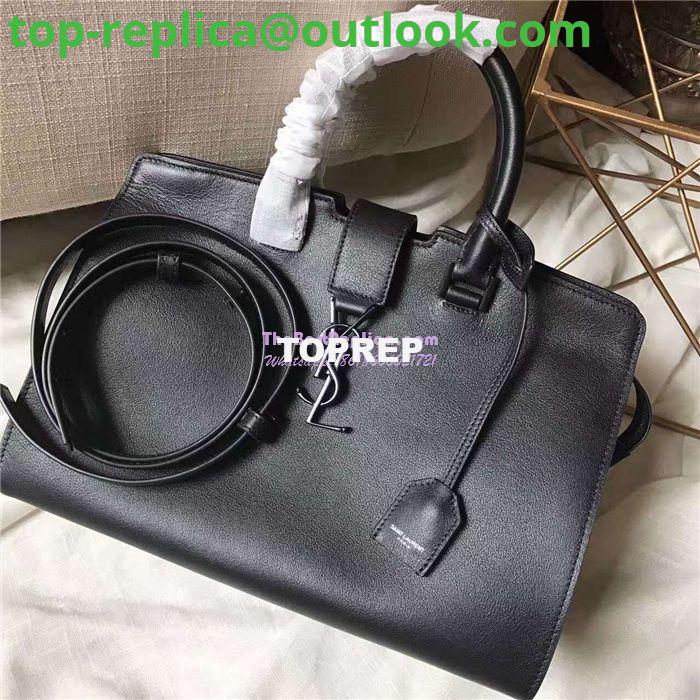Replica YSL Yves Saint Laurent Cabas Y Calfskin Black Leather Tote Bag with black hardware 2 Replica YSL Yves Saint Laurent Cabas Y Calfskin Black Leather Tote Bag with black hardware 2