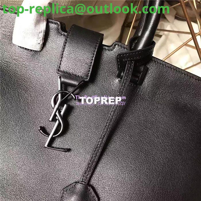 Replica YSL Yves Saint Laurent Cabas Y Calfskin Black Leather Tote Bag with black hardware 3 Replica YSL Yves Saint Laurent Cabas Y Calfskin Black Leather Tote Bag with black hardware 3