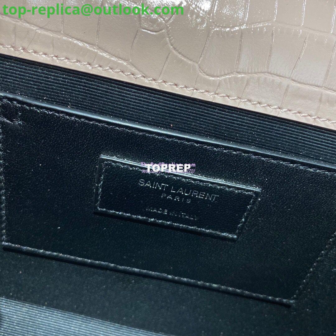 Replica YSL Classic Medium Kate Monogram Saint Laurent Tassel Satchel In Pink Crocodile Embossed Shiny Leather 354119 11 Replica YSL Classic Medium Kate Monogram Saint Laurent Tassel Satchel In Pink Crocodile Embossed Shiny Leather 354119 11