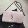 Replica YSL Classic Medium Kate Monogram Saint Laurent Tassel Satchel In Dark Red Crocodile Embossed Shiny Leather 354119 12