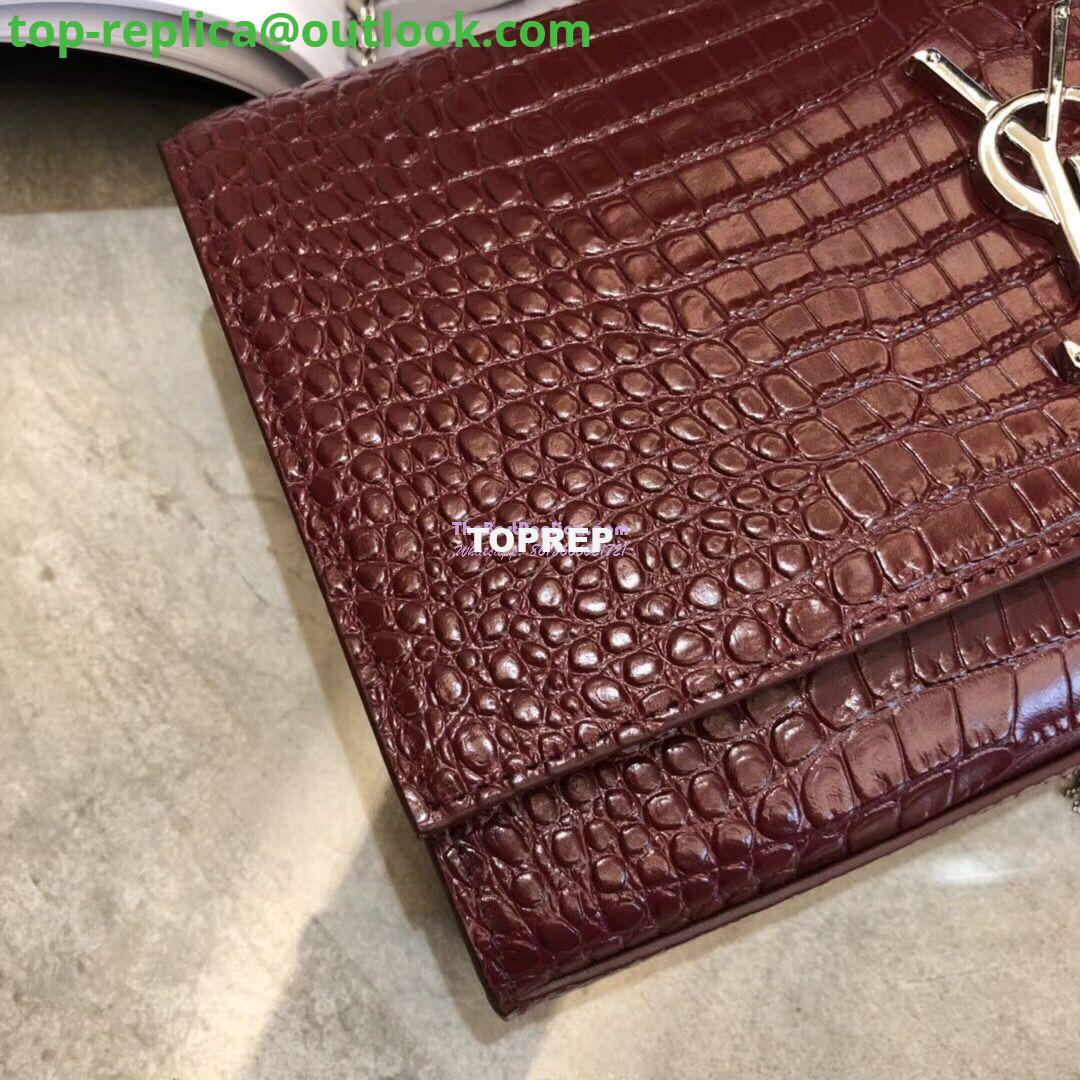 Replica YSL Classic Medium Kate Monogram Saint Laurent Tassel Satchel In Dark Red Crocodile Embossed Shiny Leather 354119 3 Replica YSL Classic Medium Kate Monogram Saint Laurent Tassel Satchel In Dark Red Crocodile Embossed Shiny Leather 354119 3