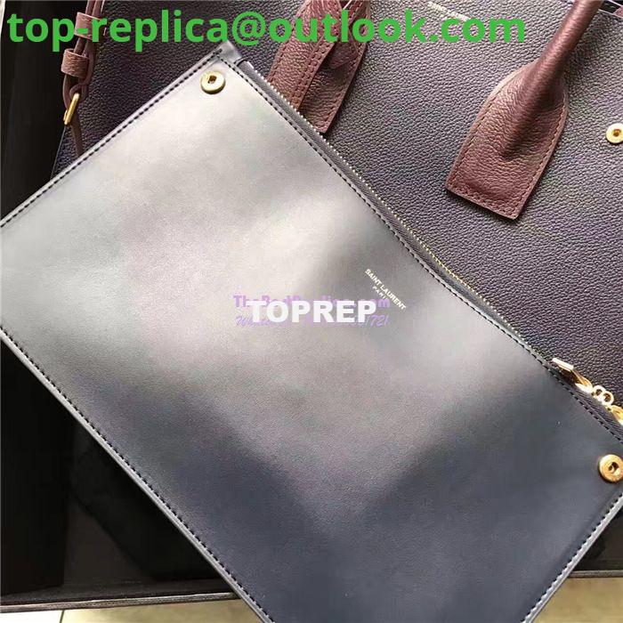 Replica YSL Yves Saint Laurent Classic Small Sac De Jour Bag In Dark Blue Grained Leather with Claret Red Handle 9 Replica YSL Yves Saint Laurent Classic Small Sac De Jour Bag In Dark Blue Grained Leather with Claret Red Handle 9