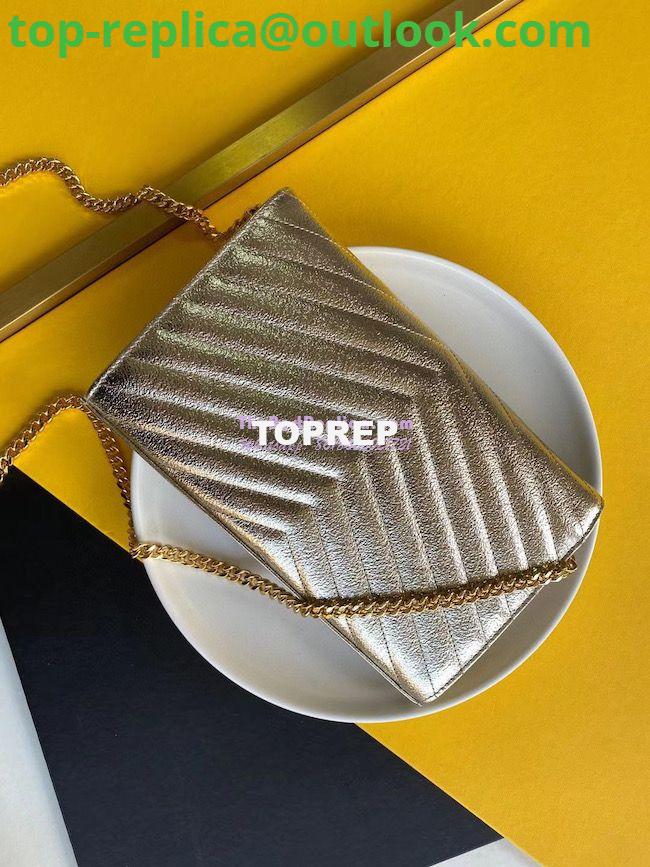 Replica YSL Saint Laurent Monogram Chain Wallet Grained Matelasse etallic Leather Pale Gold 9 Replica YSL Saint Laurent Monogram Chain Wallet Grained Matelasse etallic Leather Pale Gold 9