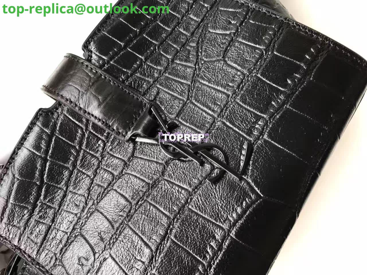 Replica YSL Yves Saint Laurent Toy Cabas Bag in Black Crocodile Embossed Leather 4 Replica YSL Yves Saint Laurent Toy Cabas Bag in Black Crocodile Embossed Leather 4