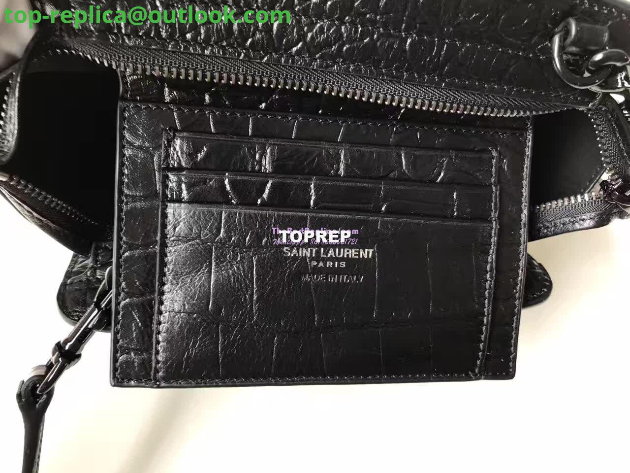 Replica YSL Yves Saint Laurent Toy Cabas Bag in Black Crocodile Embossed Leather 9 Replica YSL Yves Saint Laurent Toy Cabas Bag in Black Crocodile Embossed Leather 9