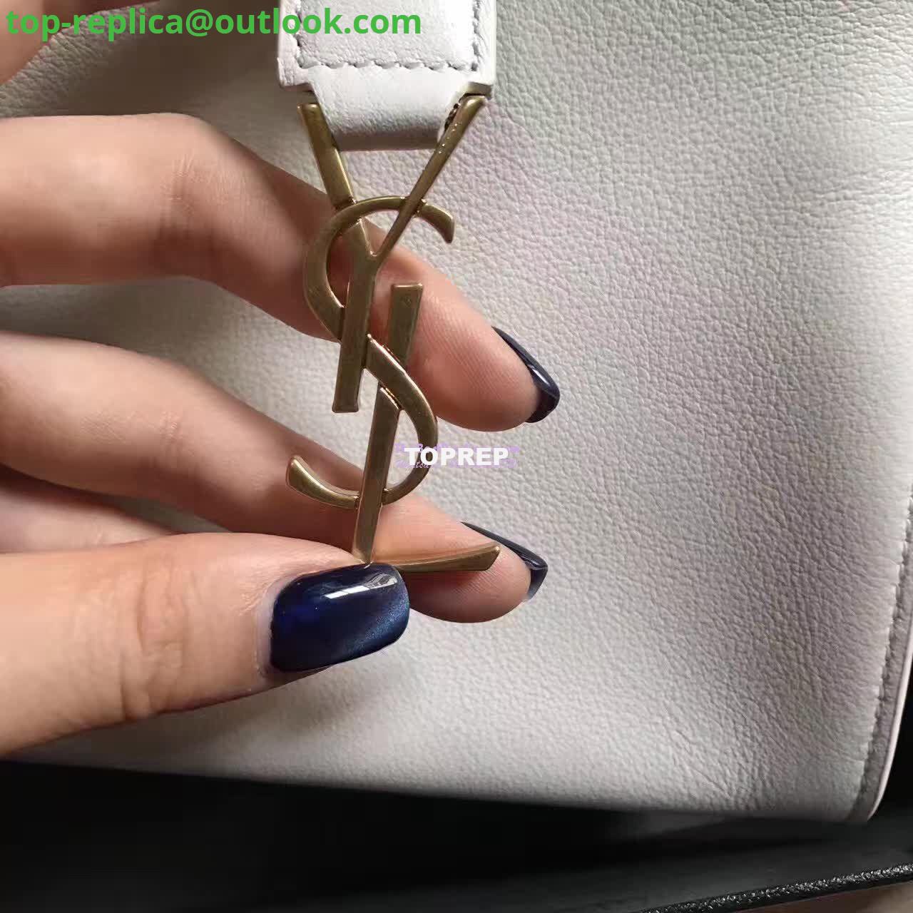 Replica YSL Yves Saint Laurent Toy Cabas Bag in White Replica YSL Yves Saint Laurent Toy Cabas Bag in White