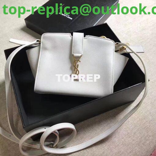 Replica YSL Yves Saint Laurent Toy Cabas Bag in White 2