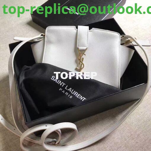 Replica YSL Yves Saint Laurent Toy Cabas Bag in White 3