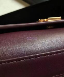 Replica YSL Classic Medium Monogram Saint Laurent Satchel In Wine Smooth Calfskin Leather