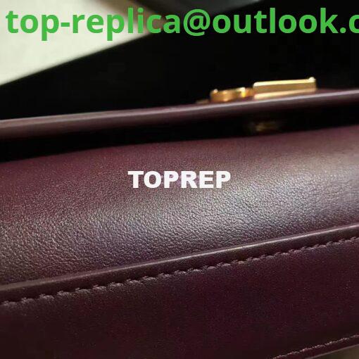 Replica YSL Classic Medium Monogram Saint Laurent Satchel In Wine Smooth Calfskin Leather