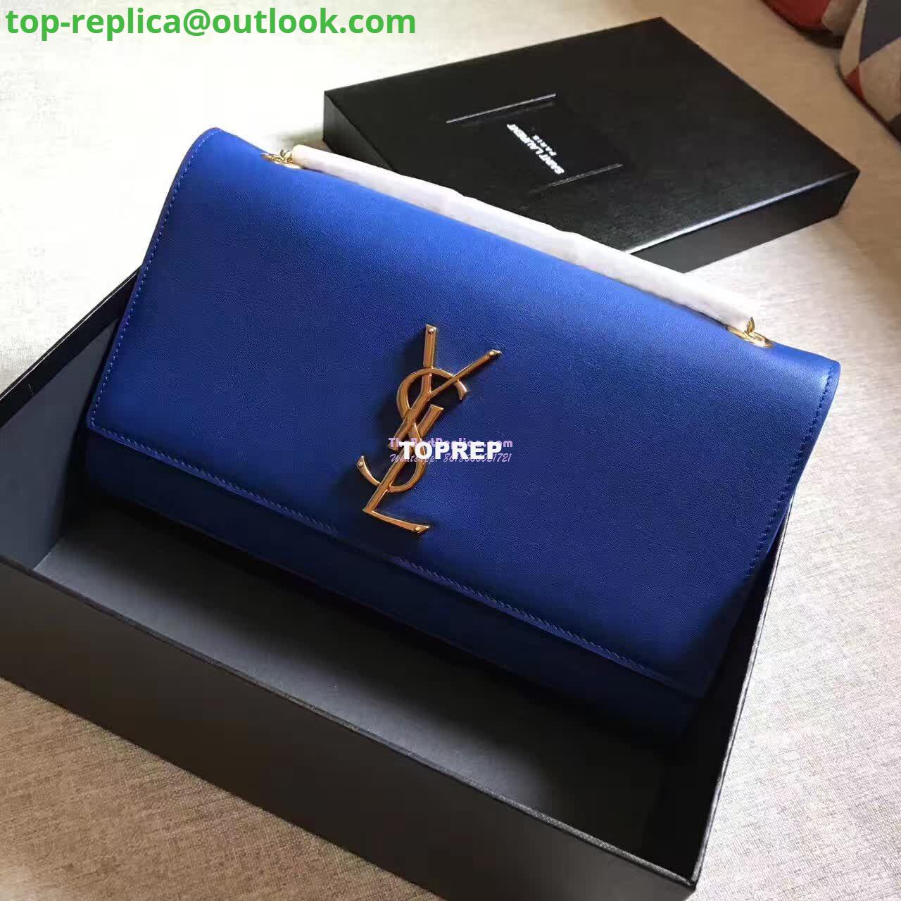 Replica YSL Classic Medium Monogram Saint Laurent Satchel In Blue Smooth Calfskin Leather 3 Replica YSL Classic Medium Monogram Saint Laurent Satchel In Blue Smooth Calfskin Leather 3