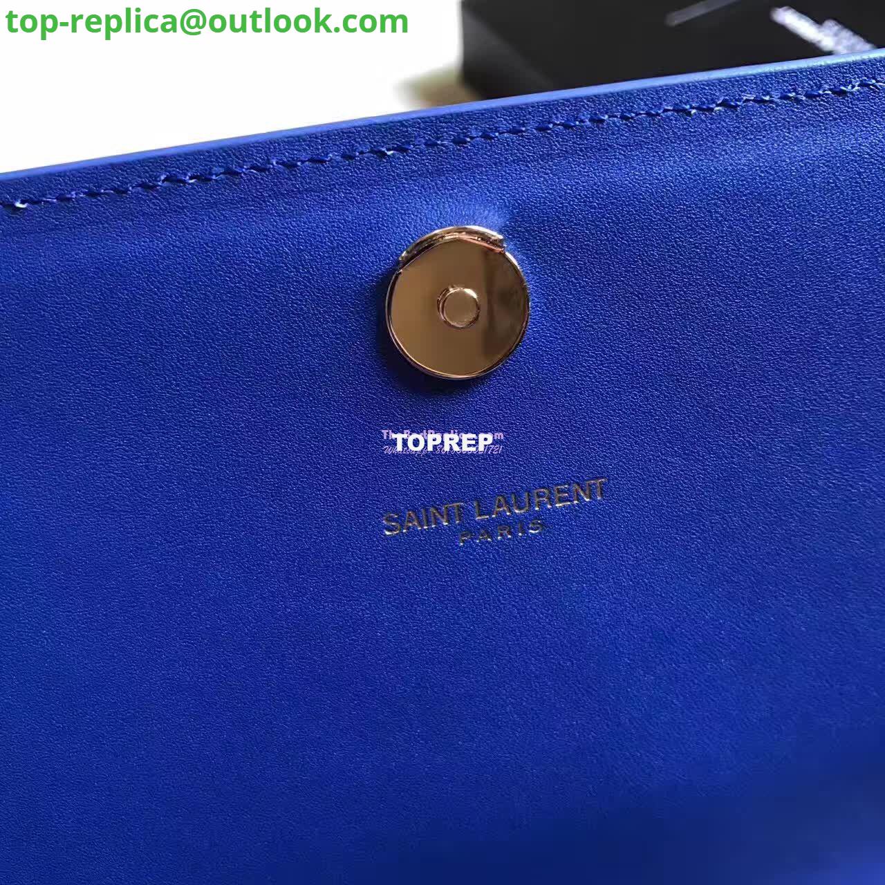 Replica YSL Classic Medium Monogram Saint Laurent Satchel In Blue Smooth Calfskin Leather 8 Replica YSL Classic Medium Monogram Saint Laurent Satchel In Blue Smooth Calfskin Leather 8