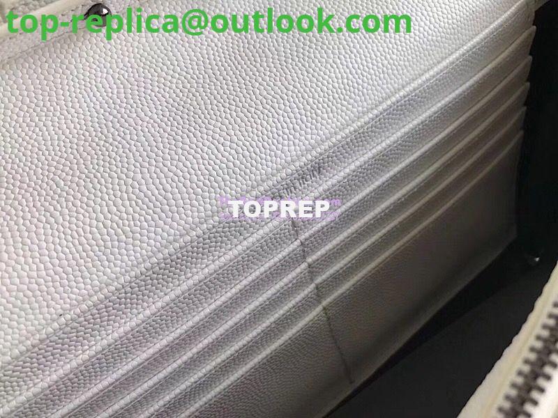 Replica YSL Monogram Saint Laurent Chain Wallet In White And Black Grain De Poudre Textured Matelassé Leather 360452 6 Replica YSL Monogram Saint Laurent Chain Wallet In White And Black Grain De Poudre Textured Matelassé Leather 360452 6