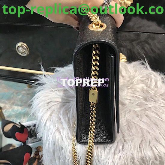 Replica YSL Saint Laurent Large Kate Chain Bag In Black Grain De Poudre Textured Leather Gold Hardware Replica YSL Saint Laurent Large Kate Chain Bag In Black Grain De Poudre Textured Leather Gold Hardware