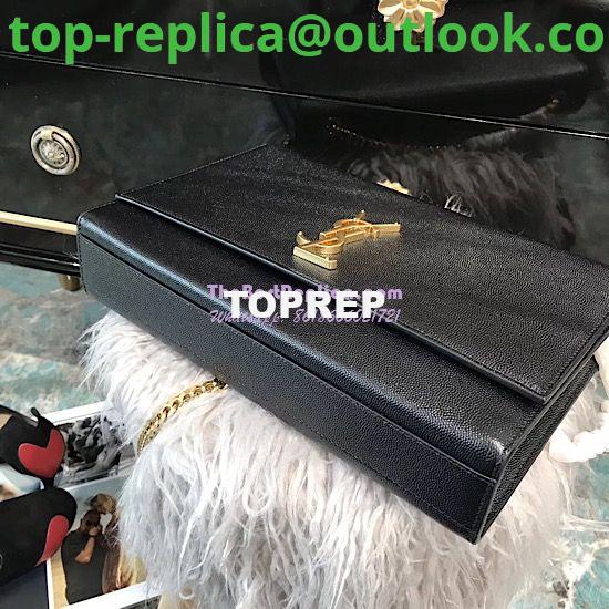 Replica YSL Saint Laurent Large Kate Chain Bag In Black Grain De Poudre Textured Leather Gold Hardware 4 Replica YSL Saint Laurent Large Kate Chain Bag In Black Grain De Poudre Textured Leather Gold Hardware 4