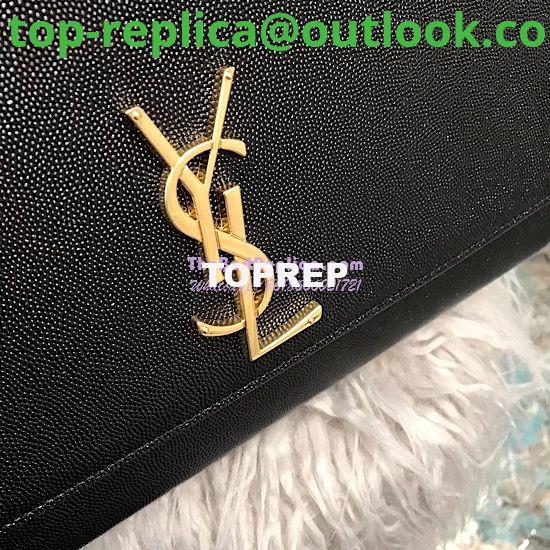 Replica YSL Saint Laurent Large Kate Chain Bag In Black Grain De Poudre Textured Leather Gold Hardware 5 Replica YSL Saint Laurent Large Kate Chain Bag In Black Grain De Poudre Textured Leather Gold Hardware 5