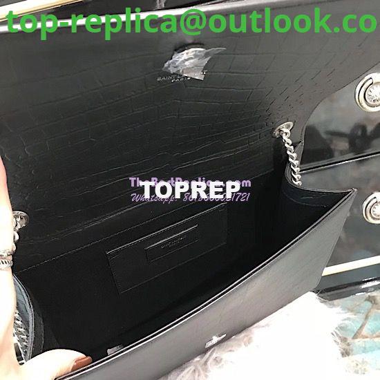 Replica YSL Saint Laurent Large Kate Chain Bag In Black Crocodile Embossed Leather 9 Replica YSL Saint Laurent Large Kate Chain Bag In Black Crocodile Embossed Leather 9