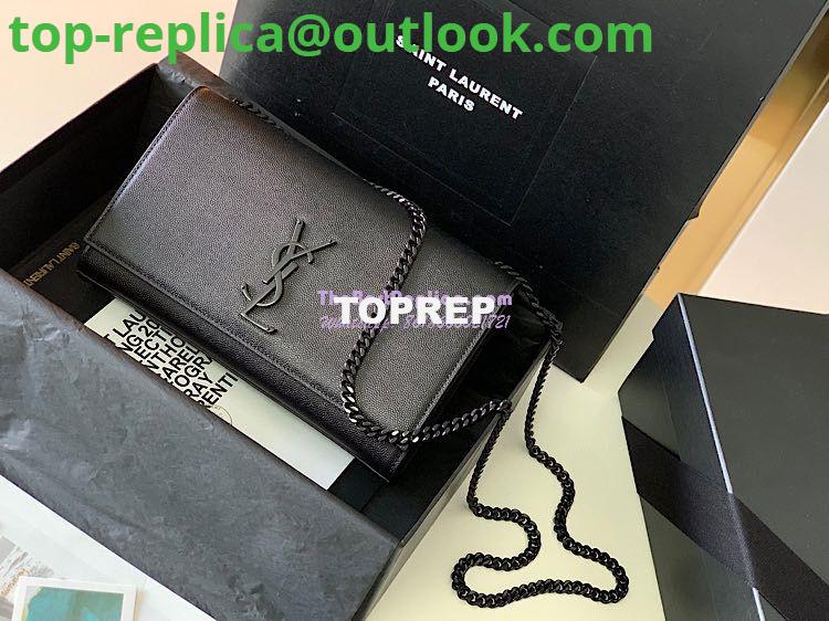 Replica YSL Saint Laurent Classic Monogram Kate in Grain De Poudre Leather So Black Replica YSL Saint Laurent Classic Monogram Kate in Grain De Poudre Leather So Black