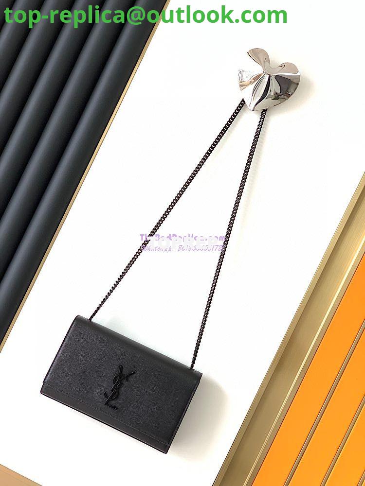 Replica YSL Saint Laurent Classic Monogram Kate in Grain De Poudre Leather So Black 2 Replica YSL Saint Laurent Classic Monogram Kate in Grain De Poudre Leather So Black 2