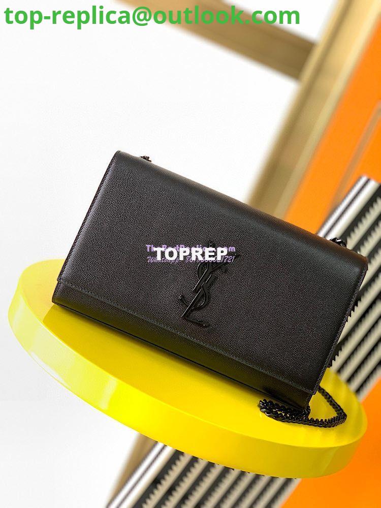 Replica YSL Saint Laurent Classic Monogram Kate in Grain De Poudre Leather So Black 3 Replica YSL Saint Laurent Classic Monogram Kate in Grain De Poudre Leather So Black 3