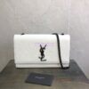 Replica YSL Saint Laurent Classic Small Sac De Jour Bag In Black Grained Leather with red inside 11