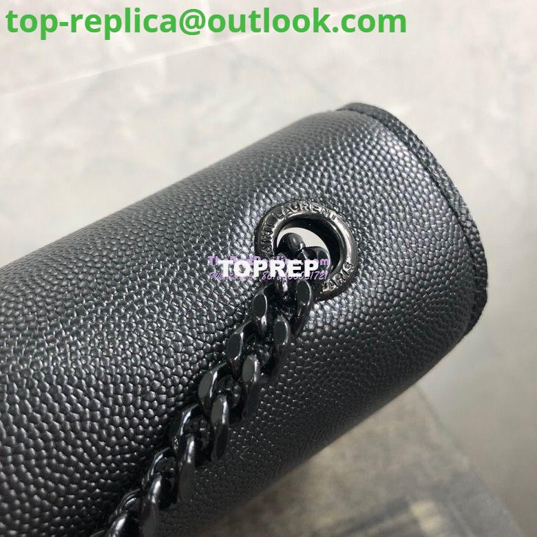 Replica YSL Saint Laurent Classic Monogram Kate in Grain De Poudre Textured Leather Black in White Trim 5 Replica YSL Saint Laurent Classic Monogram Kate in Grain De Poudre Textured Leather Black in White Trim 5